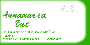 annamaria but business card